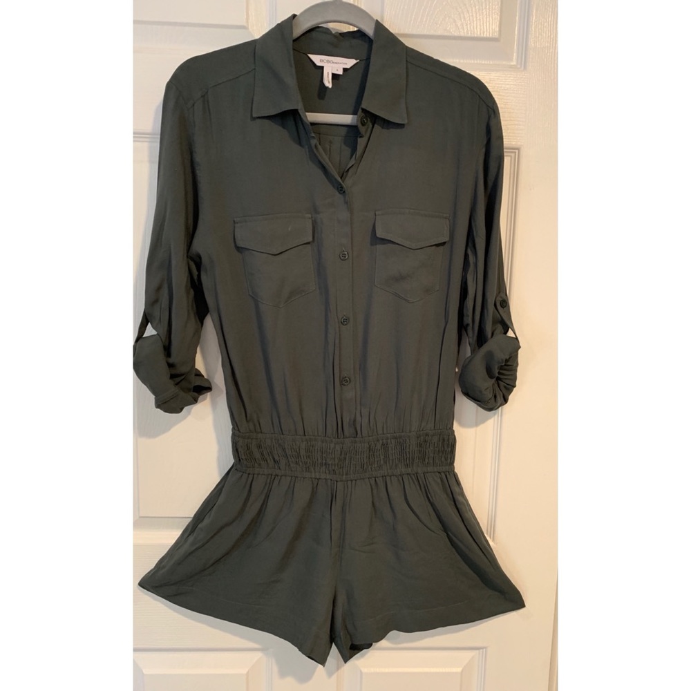 BCBG olive green romper